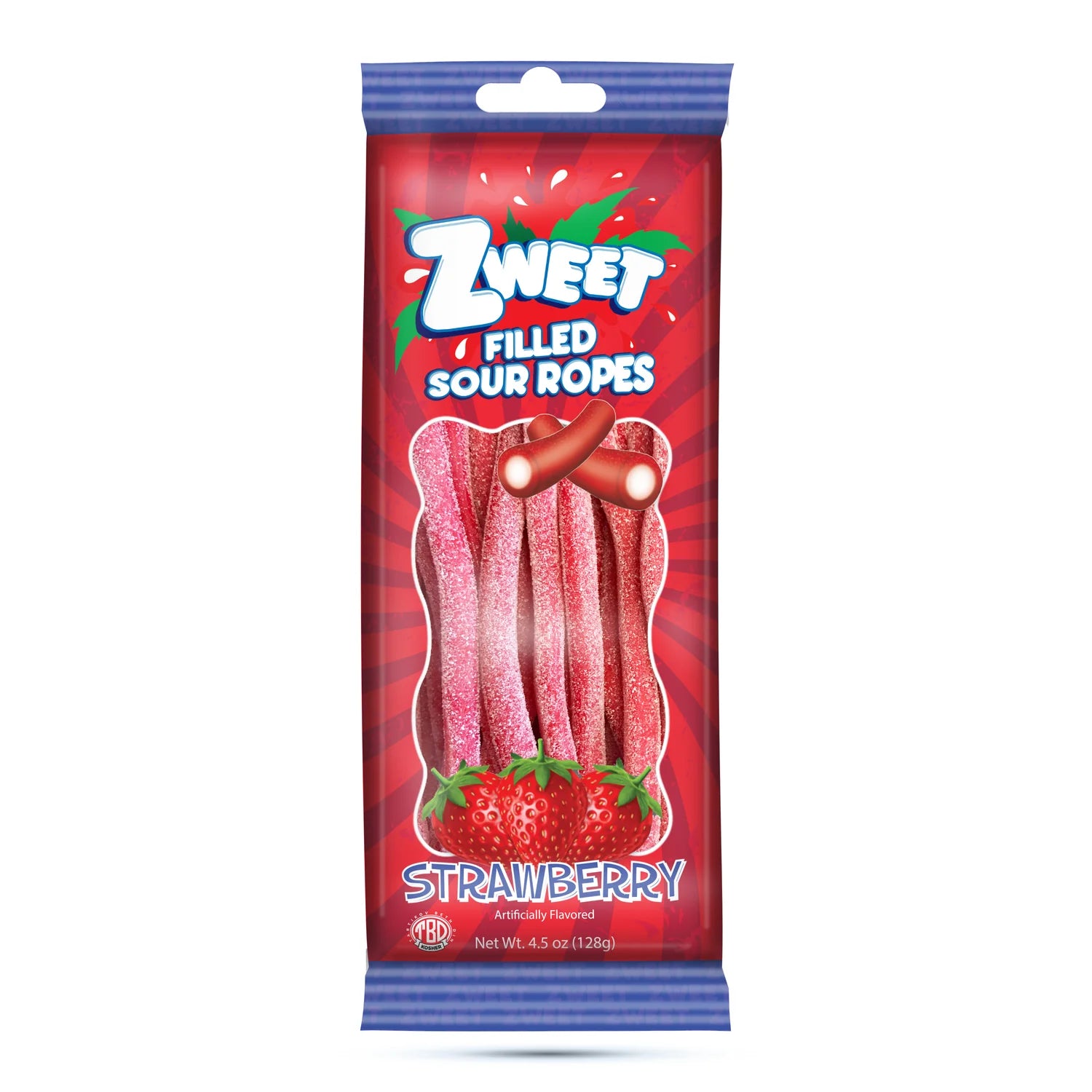 Zweet Sour Ropes Filled Strawberry