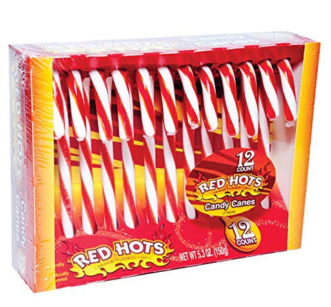 Red Hots Cinnamon Flavoured Candy Canes