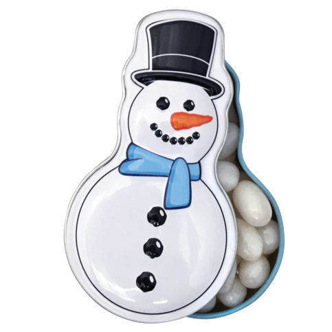 Snowman Poop Jelly Bean Candy Tin