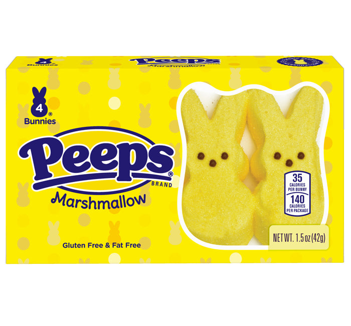 Peeps Yellow Marshmallow Bunnies (4 Pack)