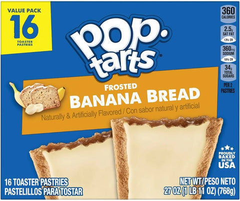 Pop Tarts Frosted Banana Bread (16 pack)