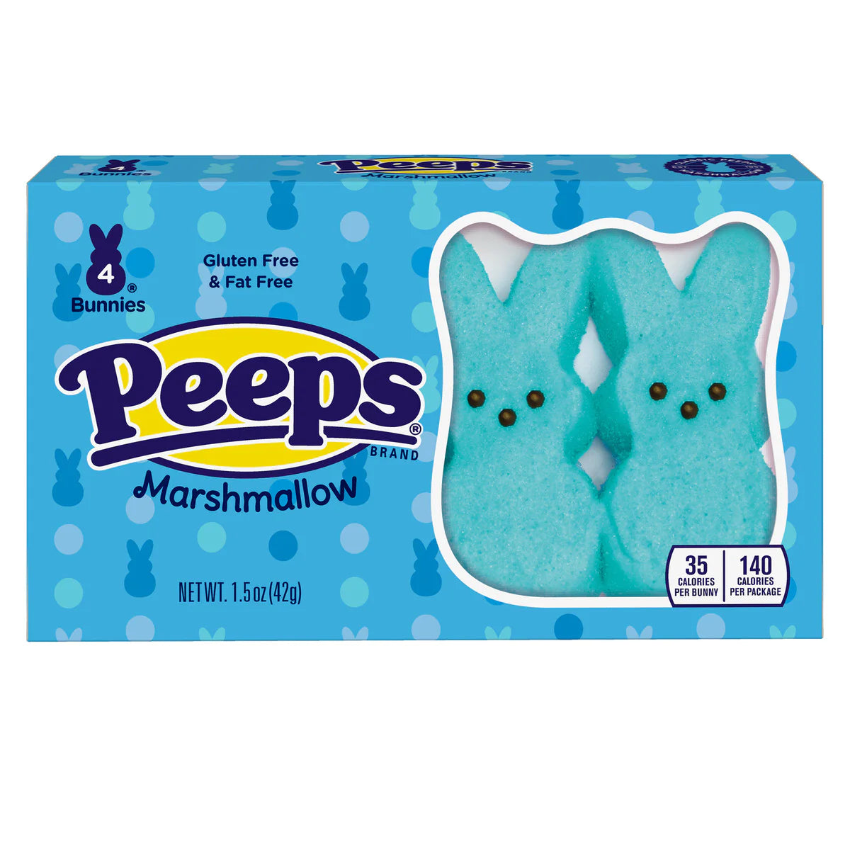 Peeps Blue Marshmallow Bunnies (4 Pack)
