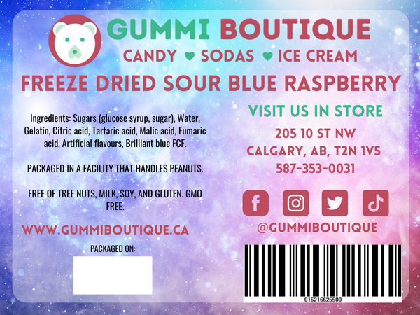 Freeze Dried Sour Blue Raspberry