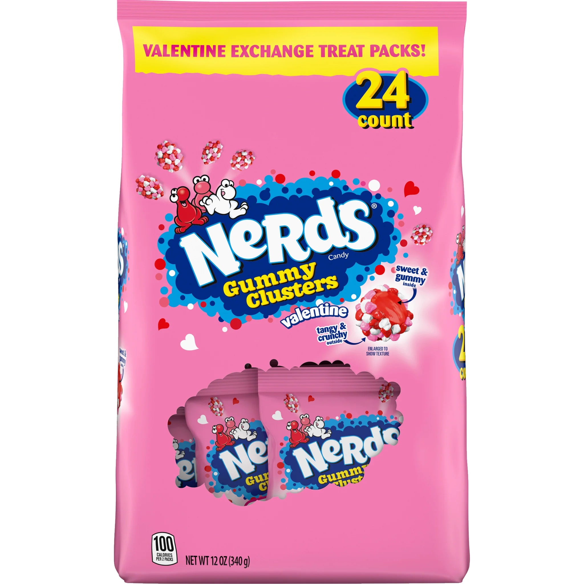 Nerds Valentine Gummy Clusters Treat Packs