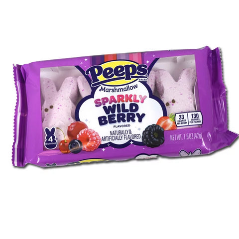 Peeps Sparkly Wild Berry Marshmallow Bunnies (4 Pack)