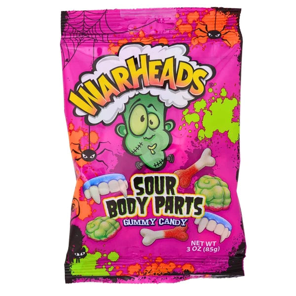 Warheads Sour Body Parts Halloween Gummy Candy