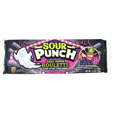 Sour Punch Ghost Pepper Roulette Straws (91g)
