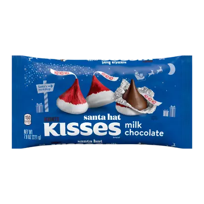 Hershey's Kisses Milk Chocolate Santa Hats