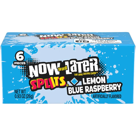 Now & Later Splits Lemon Blue Raspberry 6pc