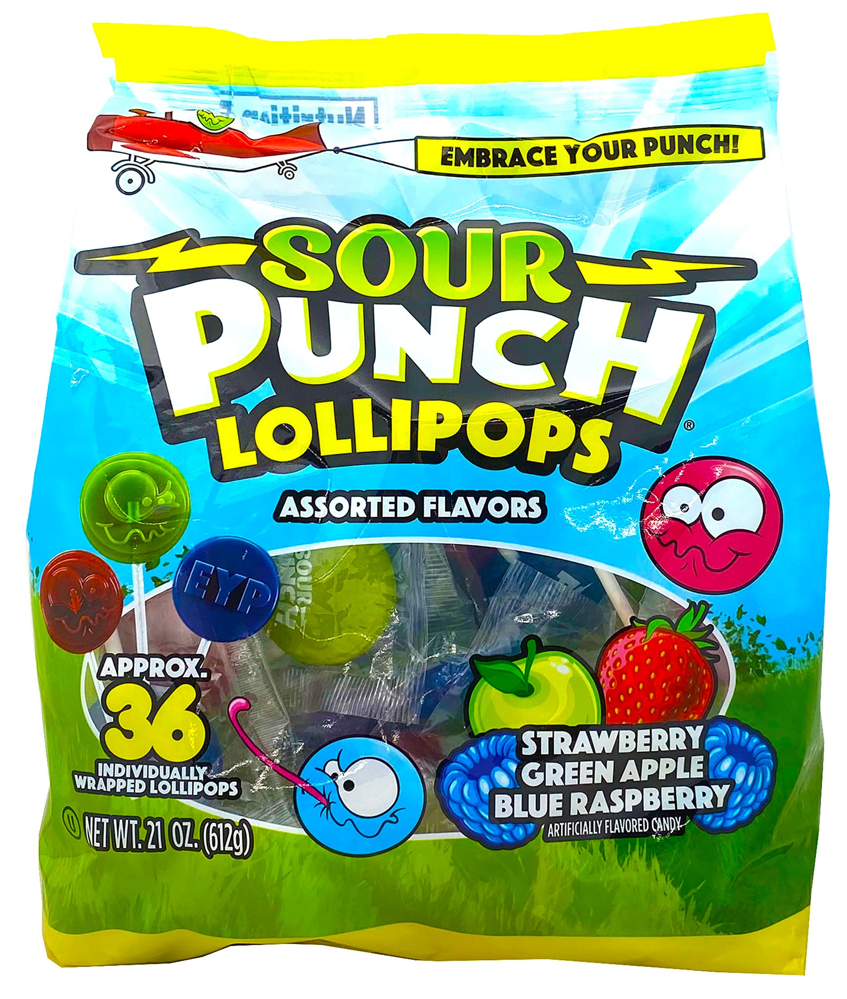Sour Punch Lollipops Assorted Flavours