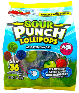 Sour Punch Lollipops Assorted Flavours
